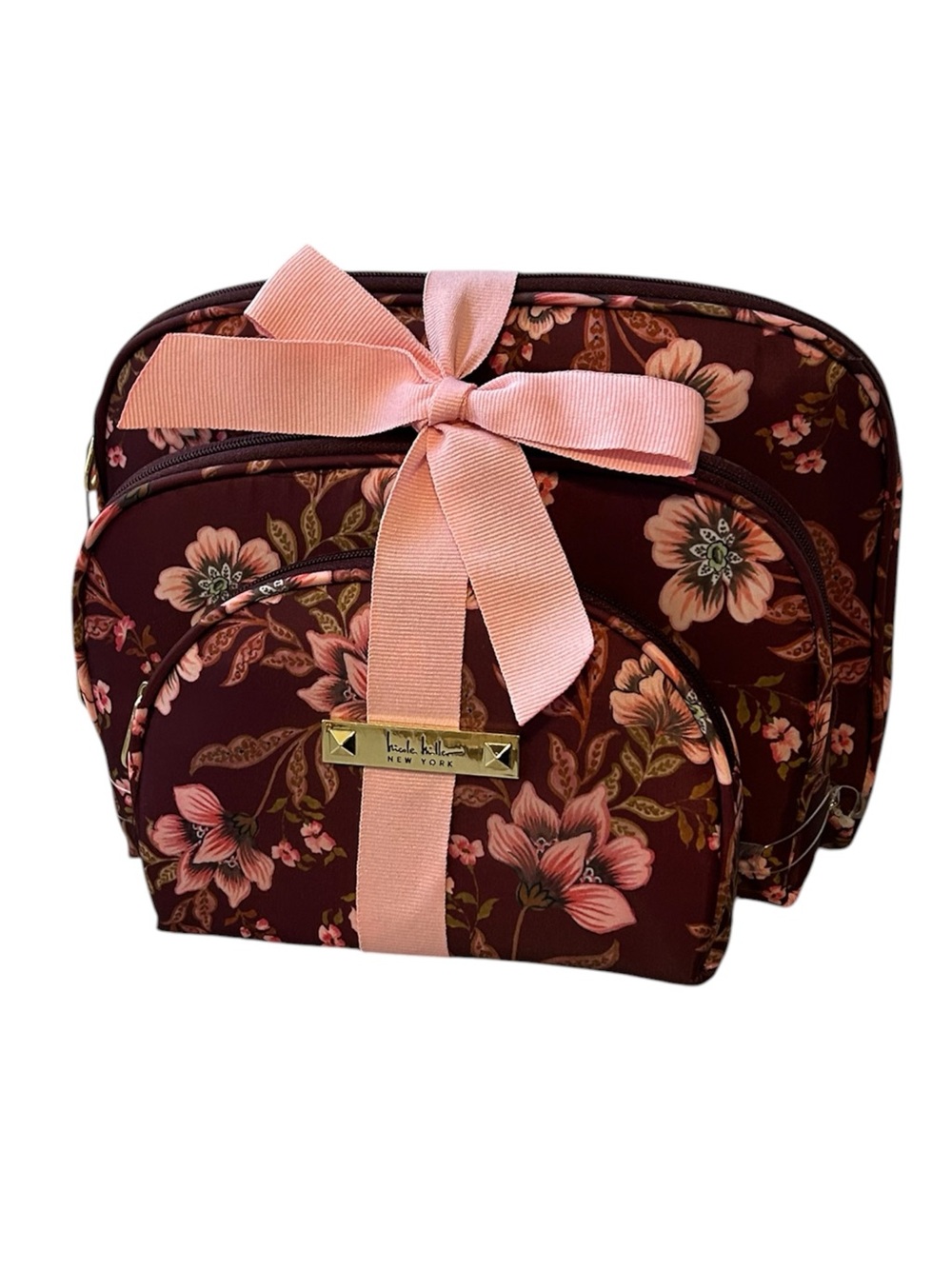 New With Tags Nicole Miller New York Set Of 3 Makeup Bag Set - Picture 3 of 4